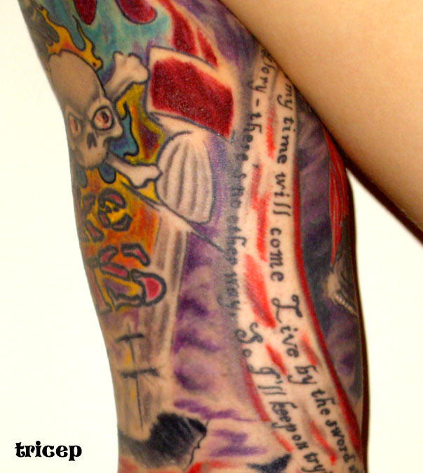 spit like this :: tattoo tricep tattoo. spit like this :: tattoo